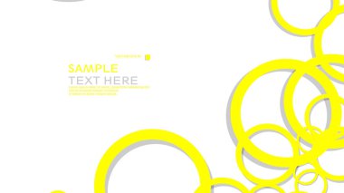 Basit daire arka plan, sarı renk ve gölge ile. vektör grafik tasarım eps 10 üzerinde