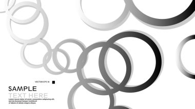 Basit daire ve arka plan, degrade siyah beyaz gölge. vektör grafik tasarım eps 10 üzerinde