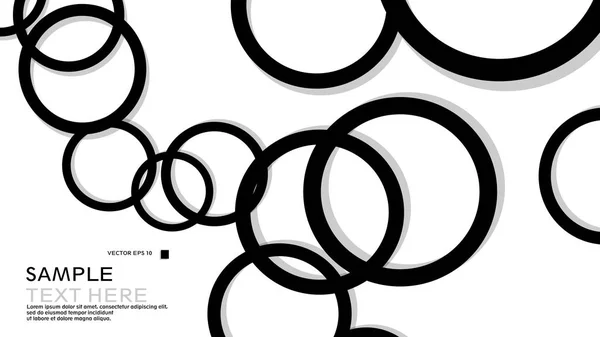 Прості Кола Фон Кольором Чорний Тінь Векторний Графічний Дизайн Eps — стоковий вектор