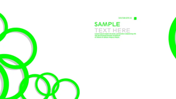 Simple Circles Background Color Green Shadow Vector Graphic Design Eps — Stock Vector