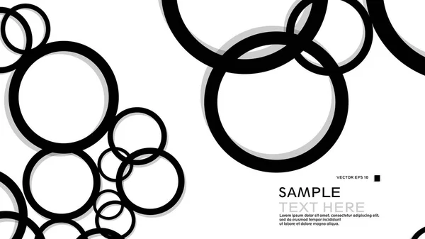 Simple Circles Background Color Black Shadow Vector Graphic Design Eps — Stock Vector