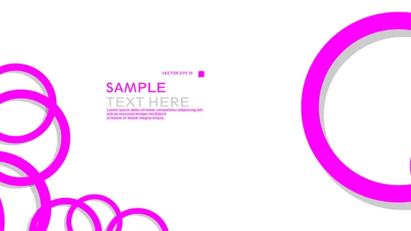 Simple Circles Background Color Pink Shadow Векторный Графический Дизайн Eps — стоковый вектор