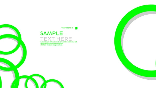 Simple Circles Background Color Green Shadow Векторный Графический Дизайн Eps — стоковый вектор