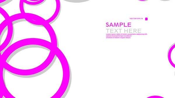 Círculos Simples Fondo Con Color Rosa Sombra Diseño Gráfico Vectorial — Archivo Imágenes Vectoriales