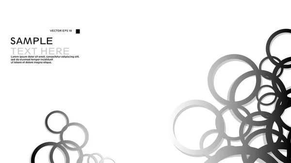 Simple Circles Background Gradient Black White Shadow Векторный Графический Дизайн — стоковый вектор