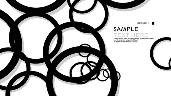 Simple Circles Background Color Black Shadow Vector Graphic Design Eps — Stock Vector