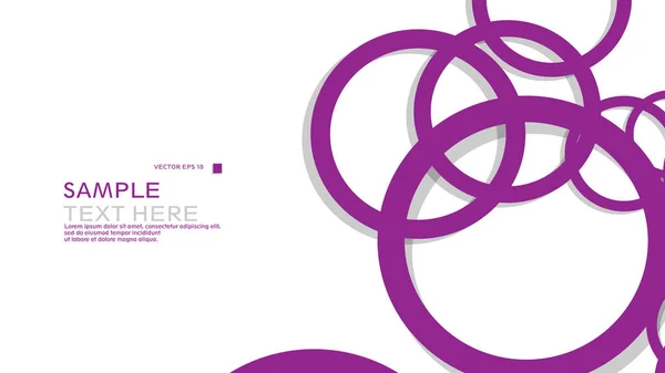 単純な円背景色紫とシャドウ Eps のベクター グラフィック デザイン — ストックベクタ