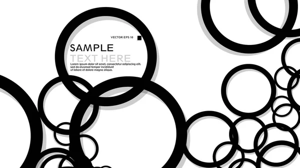 Simple Circles Background Color Black Shadow Vector Graphic Design Eps — Stock Vector