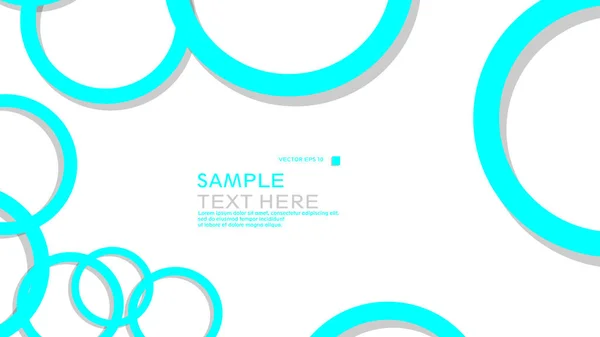 Simple Circles Background Color Blue Light Shadow Vector Graphic Design — Stock Vector