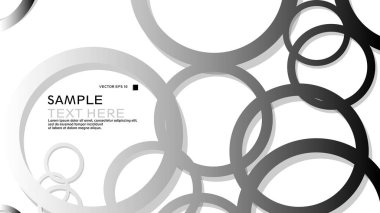 Basit daire ve arka plan, degrade siyah beyaz gölge. vektör grafik tasarım eps 10 üzerinde