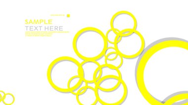 Basit daire arka plan, sarı renk ve gölge ile. vektör grafik tasarım eps 10 üzerinde