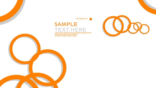 Einfache Kreise Hintergrund Mit Farbe Orange Und Schatten Vektorgrafik Design — Stockvektor