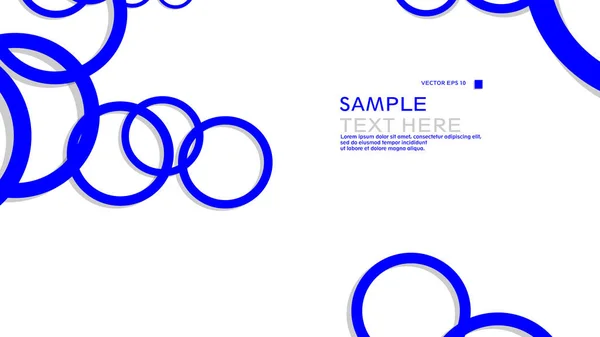 Einfache Kreise Hintergrund Mit Farbe Blau Und Schatten Vektorgrafik Design — Stockvektor