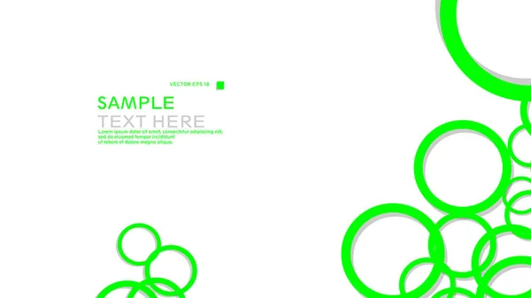 Círculos Simples Fundo Com Cor Verde Sombra Design Gráfico Vetorial —  Vetores de Stock