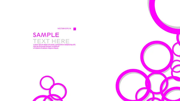 Círculos Simples Fondo Con Color Rosa Sombra Diseño Gráfico Vectorial — Vector de stock