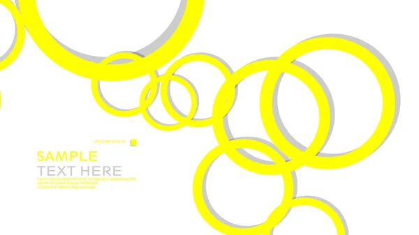 Simple Circles Background Color Yellow Shadow Векторный Графический Дизайн Eps — стоковый вектор