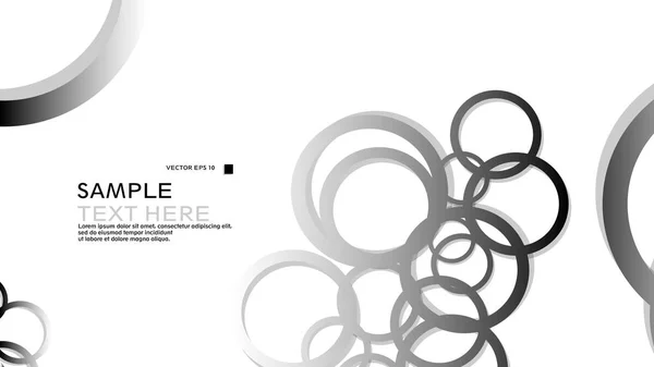 Simple Circles Background Gradient Black White Shadow Векторный Графический Дизайн — стоковый вектор