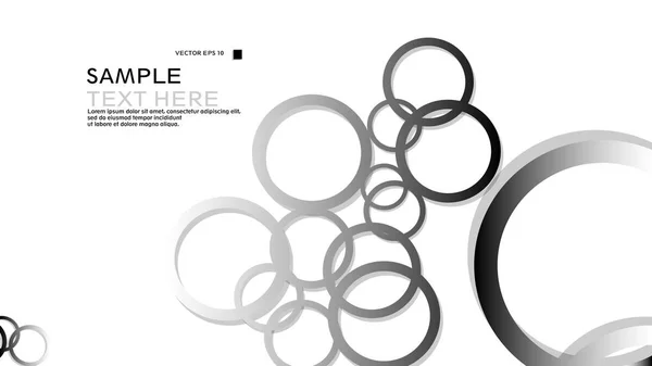 Simple Circles Background Gradient Black White Shadow Векторный Графический Дизайн — стоковый вектор