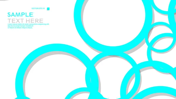 Simple Circles Background Color Blue Light Shadow Векторный Графический Дизайн — стоковый вектор