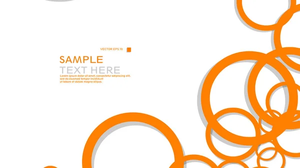 Cercles Simples Arrière Plan Avec Couleur Orange Ombre Conception Graphique — Image vectorielle