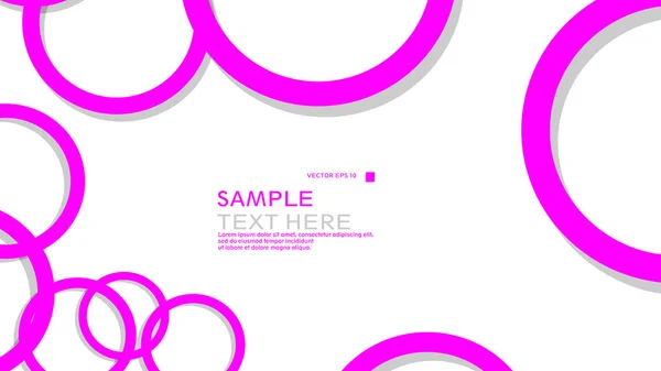 Simple Circles Background Color Pink Shadow Векторный Графический Дизайн Eps — стоковый вектор