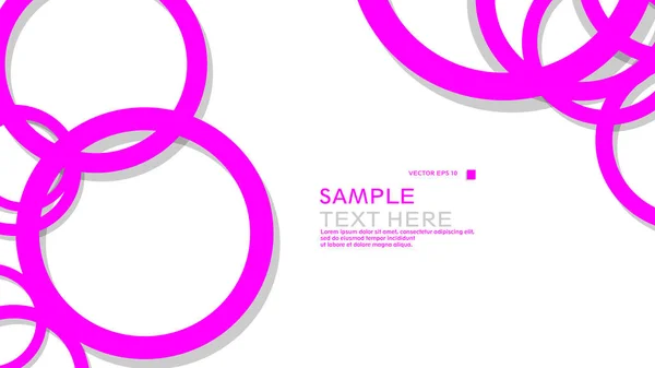 Simple Circles Background Color Pink Shadow Векторный Графический Дизайн Eps — стоковый вектор