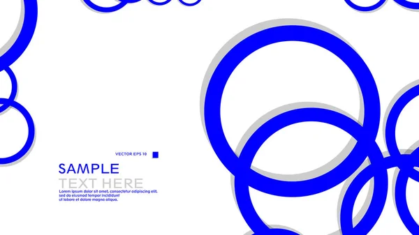 Simple Circles Background Color Blue Shadow Векторный Графический Дизайн Eps — стоковый вектор