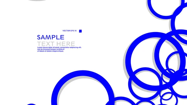 Simple Circles Background Color Blue Shadow Векторный Графический Дизайн Eps — стоковый вектор