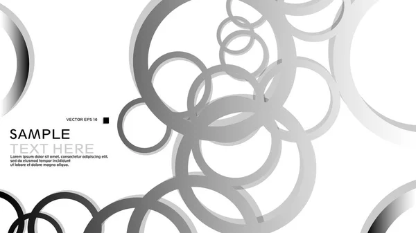 Simple Circles Background Gradient Black White Shadow Векторный Графический Дизайн — стоковый вектор