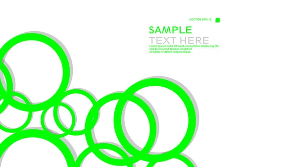 Simple Circles Background Color Green Shadow Векторный Графический Дизайн Eps — стоковый вектор