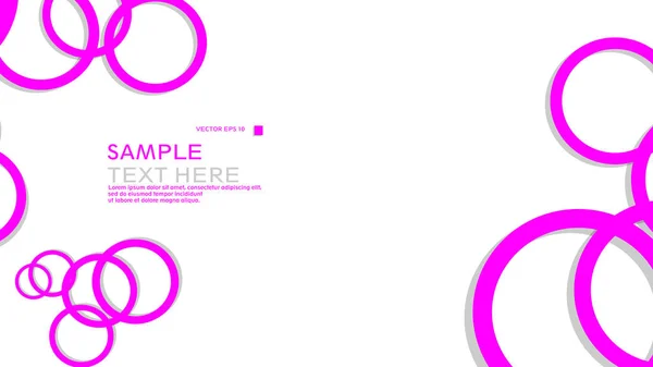 Cercles Simples Arrière Plan Avec Couleur Rose Ombre Conception Graphique — Image vectorielle