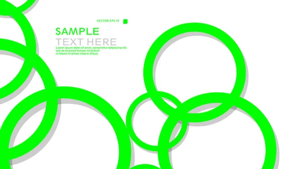 Círculos Simples Fondo Con Color Verde Sombra Diseño Gráfico Vectorial — Vector de stock