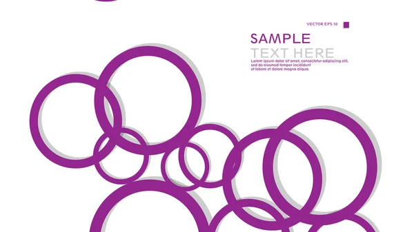 Simple Circles Background Color Purple Shadow Vector Graphic Design Eps — Stock Vector