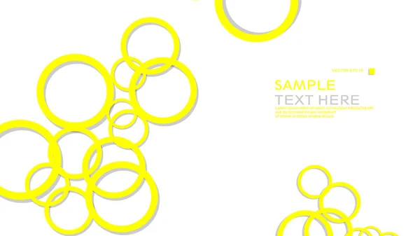 Simple Circles Background Color Yellow Shadow Векторный Графический Дизайн Eps — стоковый вектор