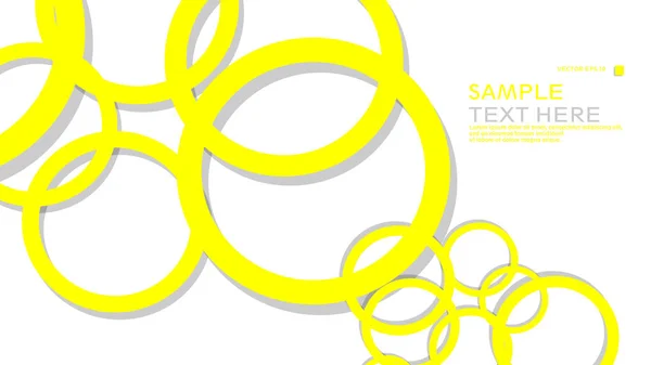 単純な円背景色の黄色とシャドウ Eps のベクター グラフィック デザイン — ストックベクタ