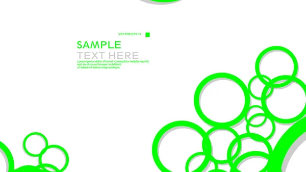 Simple Circles Background Color Green Shadow Vector Graphic Design Eps — Stock Vector