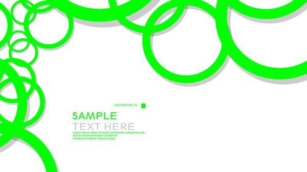 Einfache Kreise Hintergrund Mit Farbe Grün Und Schatten Vektorgrafik Design — Stockvektor
