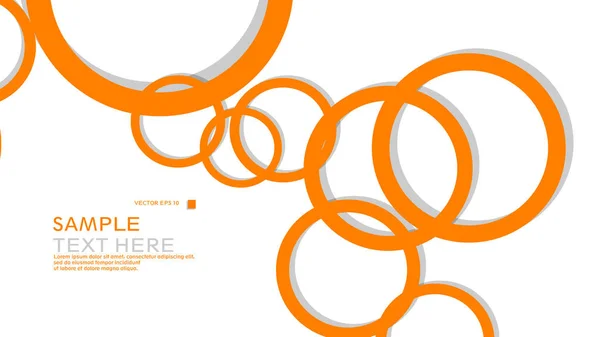 Egyszerű Körök Háttér Narancs Szín Árnyék Vektor Grafikai Design Eps — Stock Vector