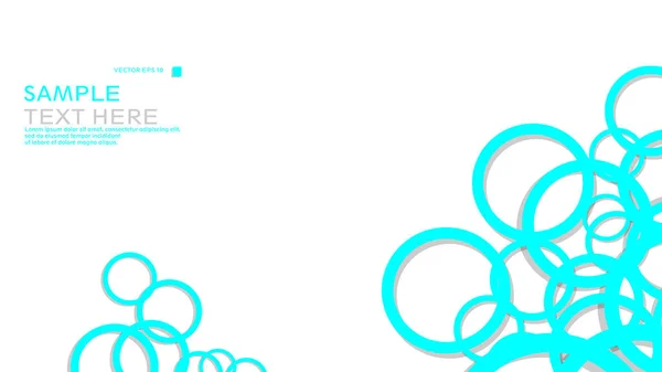 Simple Circles Background Color Blue Light Shadow Векторный Графический Дизайн — стоковый вектор