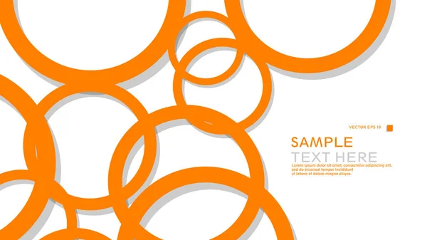 オレンジ色と影との単純な円背景 Eps のベクター グラフィック デザイン — ストックベクタ