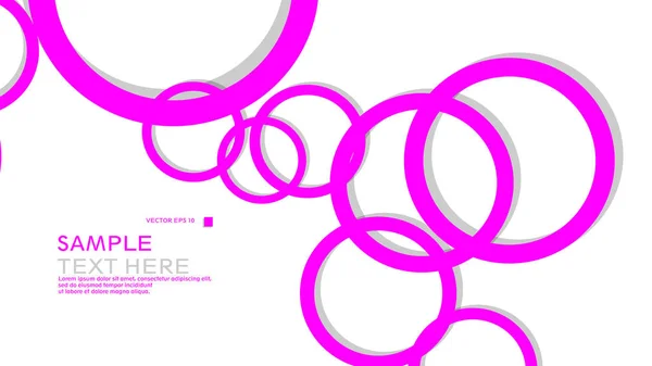 Прості Кола Фон Кольоровим Рожевим Тіні Векторний Графічний Дизайн Eps — стоковий вектор
