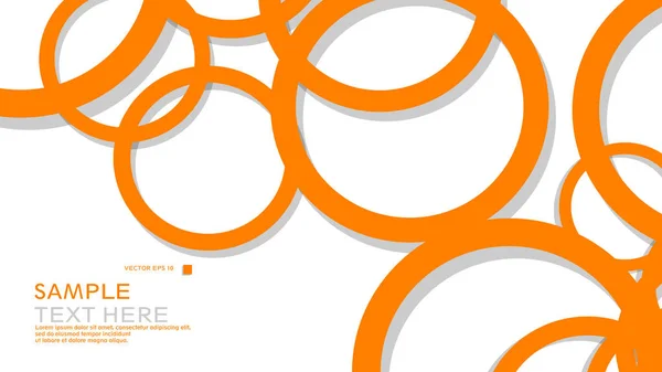 Círculos Simples Fondo Con Color Naranja Sombra Diseño Gráfico Vectorial — Vector de stock