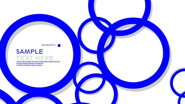 Simple Circles Background Color Blue Shadow Векторный Графический Дизайн Eps — стоковый вектор