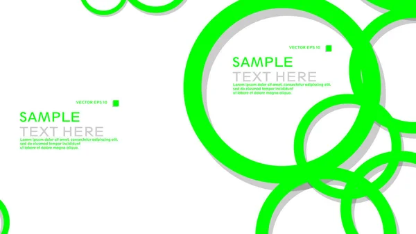 Círculos Simples Fondo Con Color Verde Sombra Diseño Gráfico Vectorial — Vector de stock