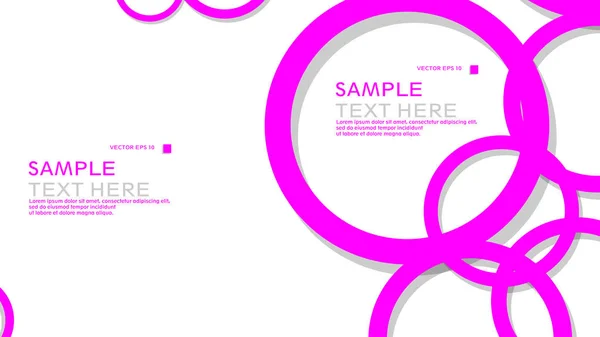 Simple Circles Background Color Pink Shadow Векторный Графический Дизайн Eps — стоковый вектор