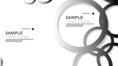 Basit daire ve arka plan, degrade siyah beyaz gölge. vektör grafik tasarım eps 10 üzerinde