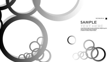 Basit daire ve arka plan, degrade siyah beyaz gölge. vektör grafik tasarım eps 10 üzerinde