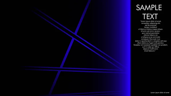 本のカバー デザイン パンフレット 青い線の概念と黒の背景など 隣にある書き込みの例 ベクトル イラスト グラフィック デザイン — ストックベクタ