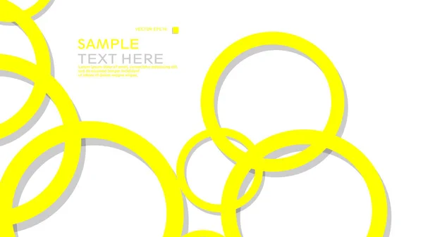 単純な円背景色の黄色とシャドウ Eps のベクター グラフィック デザイン — ストックベクタ