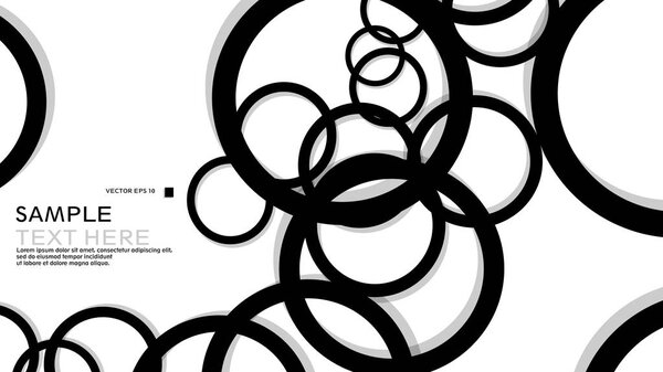Simple Circles Background , with color black and shadow . vector graphic design on eps 10